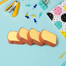 3D Toast Bread Shape Eraser for Kids, Cartoons Erasers Toast Bread Erasers Bread Shaped Eraser for Students, Gift, Cute Fun Food Pencil Erasers for School Classroom, Stationery for Boys & Girls (4 Pcs Set)