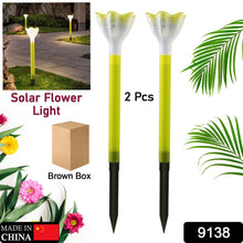 Street Light Solar Flowers Lights Road Light Flower Landscape Light Decorative Yard Lights Solar Lights Garden Stake Flower Lights Solar Landscape Light in Outdoor Spotlight (2 Pc )