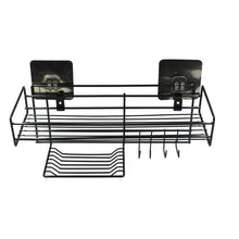 Durable bathroom storage rack for toiletries.