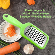 Plastic grater with non-slip grip for easy shredding