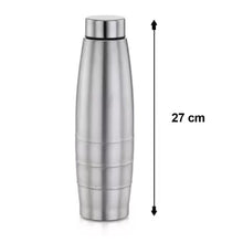 Stainless steel water bottle, 1000 ml with a classic design.