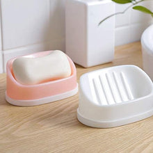 Soap Container, Soap Box Household Kitchen and Bathroom Can Use PP Material Drain Box Double Soap Dish, for Bathroom Shower Home Outdoor Camping (1 Pc)