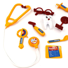 Doctor play set with compact medical accessories