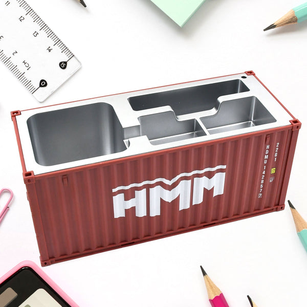 Shipping Container Pen Holder Shipping Container Model Pen Name Cardholder Simulated Container Model For Business Gift