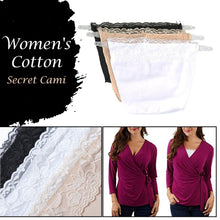 Women's cami top showing the front view and fabric texture