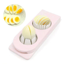 Multi-segment egg slicer and cutter for convenient egg preparation.