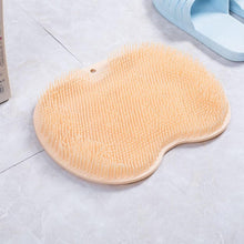 Silicone Bath Massage Cushion with Suction Cup, Shower Foot Scrubber Brush Foot Bath Mat Scrubber, Anti-Slip Exfoliating Dead Skin Massage Pad Lazy Wash Feet Bathroom Mat