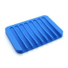 Soap holder with a drainage design in silicone